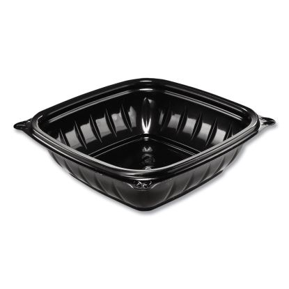 PresentaBowls Pro Black Square Bowls, 8 oz, 5 x 5 x 1.5, Plastic, 63/Bag, 8 Bags/Carton1