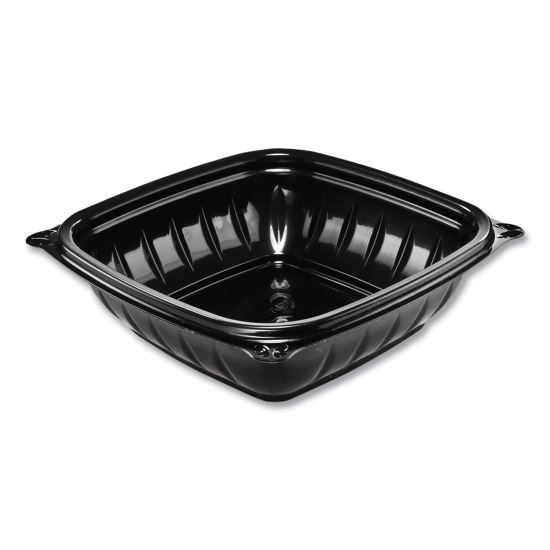 PresentaBowls Pro Black Square Bowls, 8 oz, 5 x 5 x 1.5, Plastic, 63/Bag, 8 Bags/Carton1
