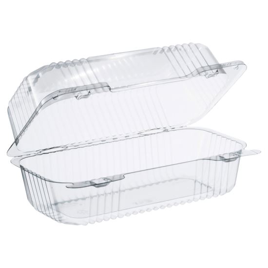 StayLock Clear Hinged Lid Containers, 4.5 x 8.5 x 3.6, Clear, Plastic, 250/Carton1