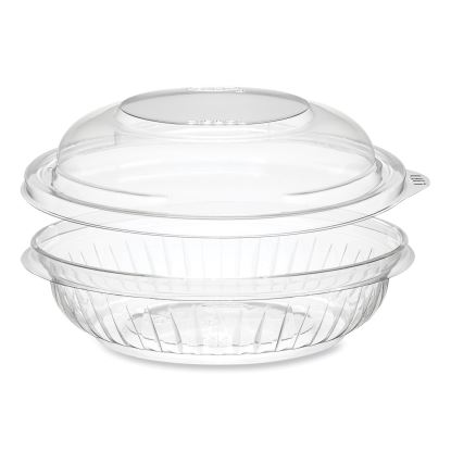 PresentaBowls Bowl/Lid Combo-Paks, 8 oz, Clear, Plastic, 63/Pack, 4 Packs/Carton1
