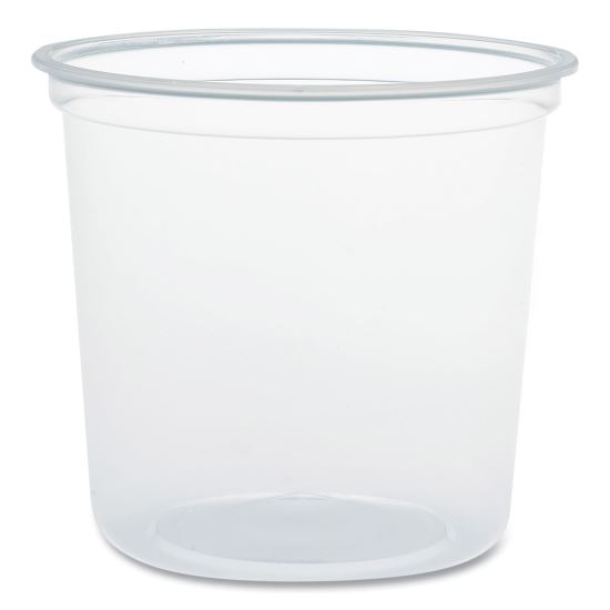 Microgourmet Plastic Deli Container, 24 oz, 4.7" Diameter x 4.18" h, Translucent, 500/Carton1