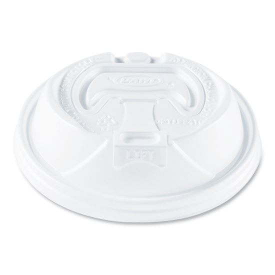 Optima Reclosable Lids for Paper Hot Cups, Fits 12 oz to 24 oz Hot Cups, Plastic, White, 1,200/Carton1