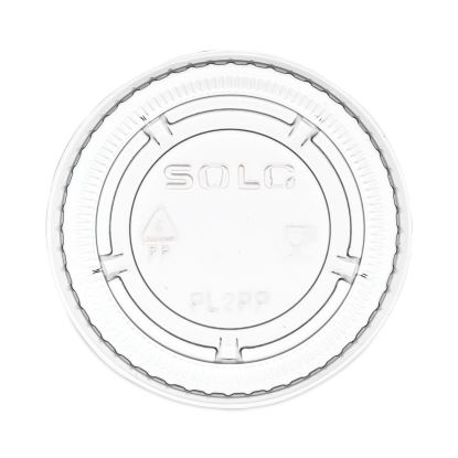 Portion/Souffle Cup Lids, Fits 1.5 oz to 2.5 oz Portion Containers, Plastic, Clear, 125/Sleeve, 20 Sleeves/Carton1
