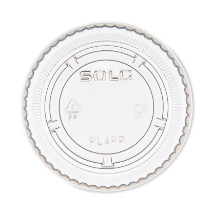 Portion/Souffle Cup Lids, Fits 3.25 oz/4 oz/5.5 oz Portion Containers, Plastic, Clear, 125/Sleeve, 20 Sleeves/Carton1