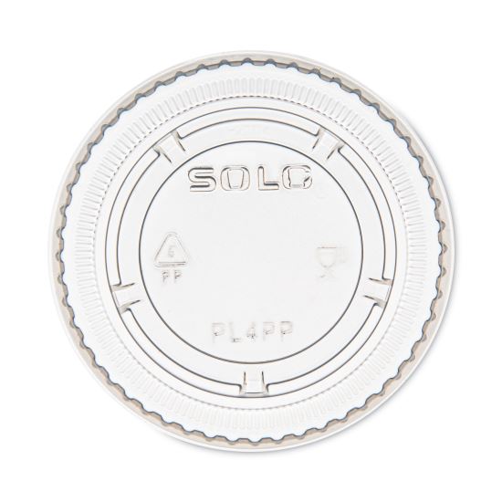 Portion/Souffle Cup Lids, Fits 3.25 oz/4 oz/5.5 oz Portion Containers, Plastic, Clear, 125/Sleeve, 20 Sleeves/Carton1
