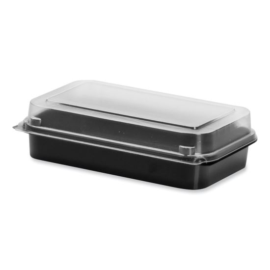 Creative Carryouts BoxLine Black Base/Clear Lid Hinged Containers, 3.9 x 6 x 1.8, Plastic, 500/Carton1