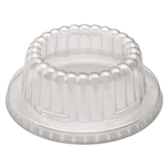 Flat-Top Dome PET Plastic Lids, For 12 oz Containers, 4.34" Diameter x 1.5" h, Clear, 1,000/Carton1