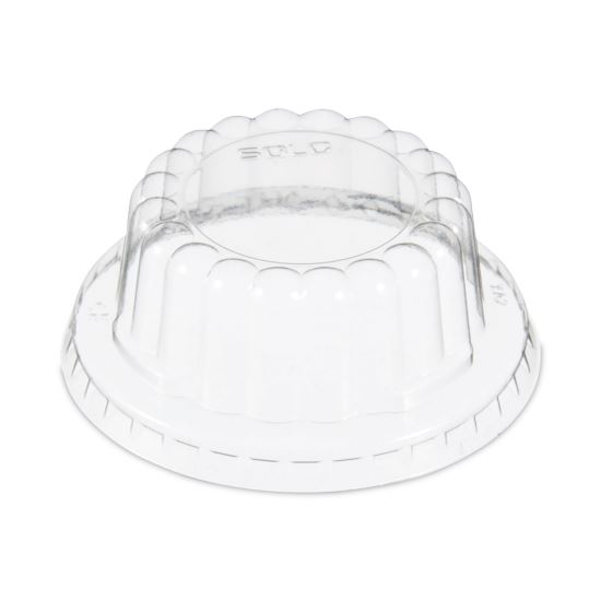 Flat-Top Dome PET Plastic Lids, For 3.5 oz Containers, 3.13" Diameter x 1.25" h, Clear, 1,000/Carton1