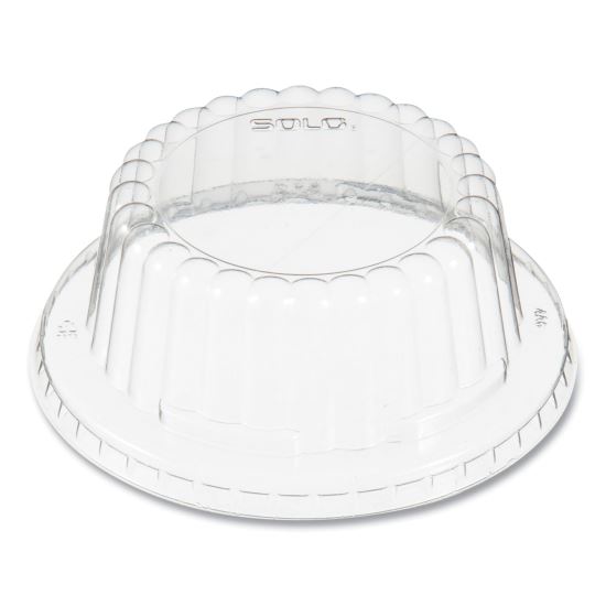Flat-Top Dome PET Plastic Lids, For 6 oz to 10 oz Containers, 3.96" Diameter x 1.25" h, Clear, 1,000/Carton1