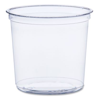 Bare Eco-Forward RPET Deli Containers, ProPlanet Seal, 24 oz, 4.61" Diameter x 4.25" h, Clear, Plastic, 500/Carton1