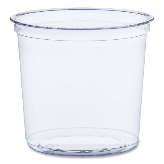 Bare Eco-Forward RPET Deli Containers, ProPlanet Seal, 24 oz, 4.61" Diameter x 4.25" h, Clear, Plastic, 500/Carton1