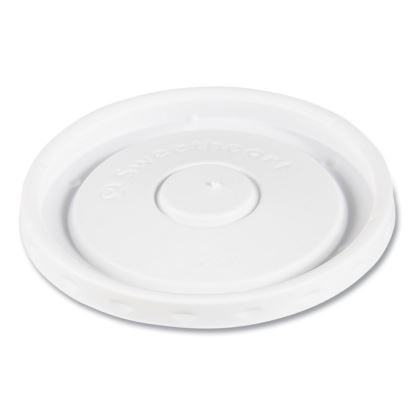 Polystyrene Food Container Lids, White, Plastic, 100/Bag, 24 Bags/Carton1