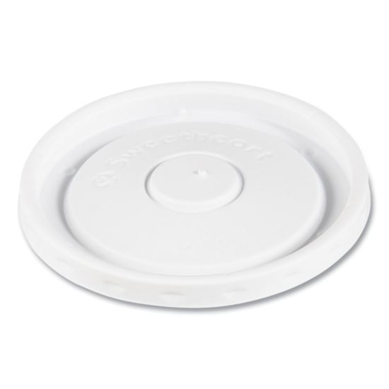 Polystyrene Food Container Lids, White, Plastic, 100/Bag, 24 Bags/Carton1