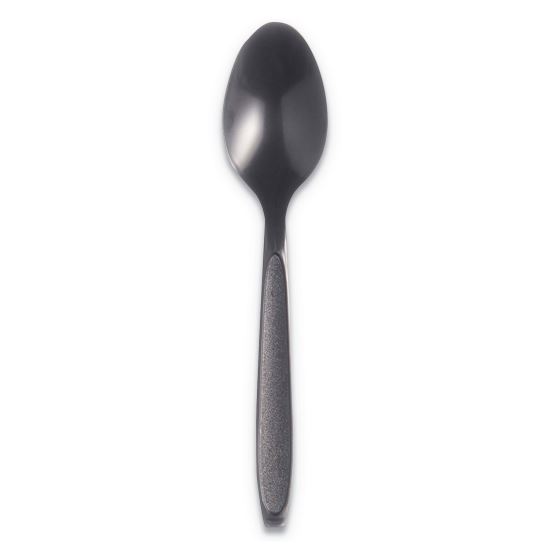 Reliance Mediumweight Cutlery, Spoon, Plastic, Black, 1,000/Carton1