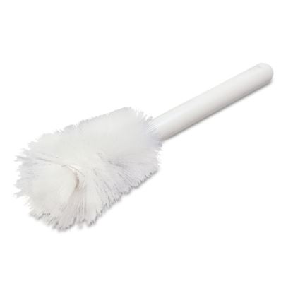 Sparta Handle Bottle Brush for Pint Bottles, White Polyester Bristles, 4.5" Brush, 7.5" White Plastic Handle 12/Carton1