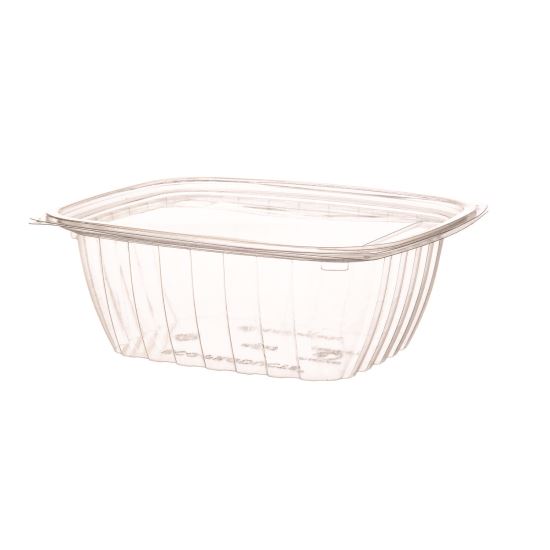 Renewable and Compostable Rectangular Deli Containers, 32 oz, 7.5 x 6.5 x 3, Clear, Plastic, 50/Pack, 4 Packs/Carton1