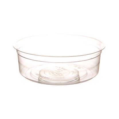 Renewable and Compostable Round Deli Containers, 8 oz, Clear, Plastic, 50/Pack, 10 Packs/Carton1