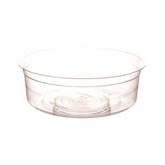 Renewable and Compostable Round Deli Containers, 8 oz, Clear, Plastic, 50/Pack, 10 Packs/Carton1