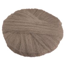 Radial Steel Wool Pads, Grade 0 (Fine): Cleaning and Polishing, 18" Diameter, Gray, 12/Carton1