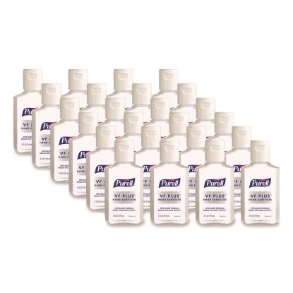 VF PLUS Hand Sanitizer Gel, 2 oz Flip-Cap Bottle, Fragrance-Free, 24/Carton1