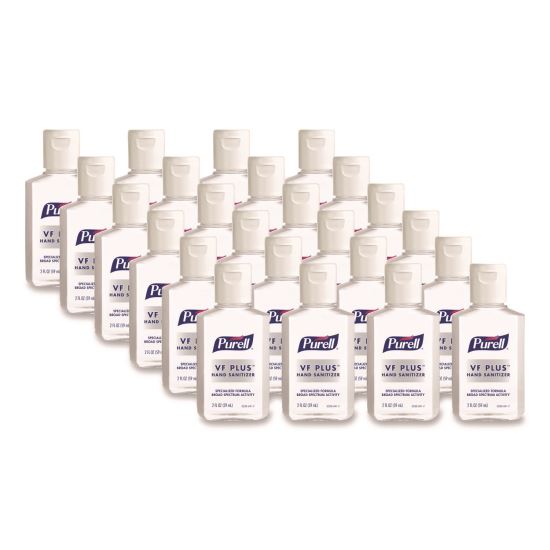 VF PLUS Hand Sanitizer Gel, 2 oz Flip-Cap Bottle, Fragrance-Free, 24/Carton1