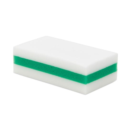 eXpunge Sponges, 4.75 x 2.5, 1.13" Thick, White/Green, 24/Carton1