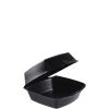 Foam Hinged Lid Containers, Large Sandwich, 6 x 5.9 x 3, Black, 125/Bag, 4 Bags/Carton1