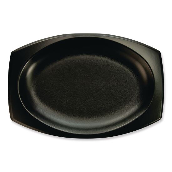 Quiet Classic Laminated Foam Dinnerware, Platter, 6.7 x 9.8, Black, 500/Carton1