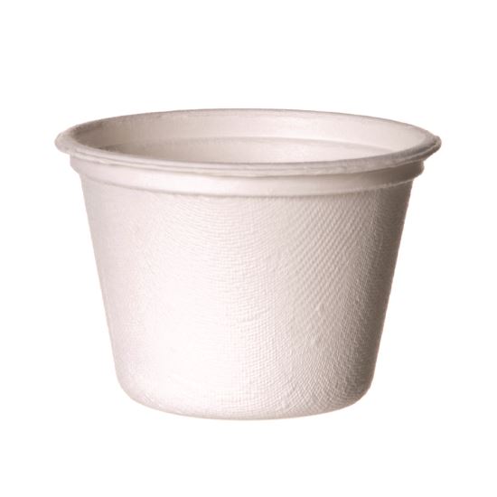 Vanguard Renewable and Compostable Sugarcane Portion Cups, 4 oz, White, 1,000/Carton1