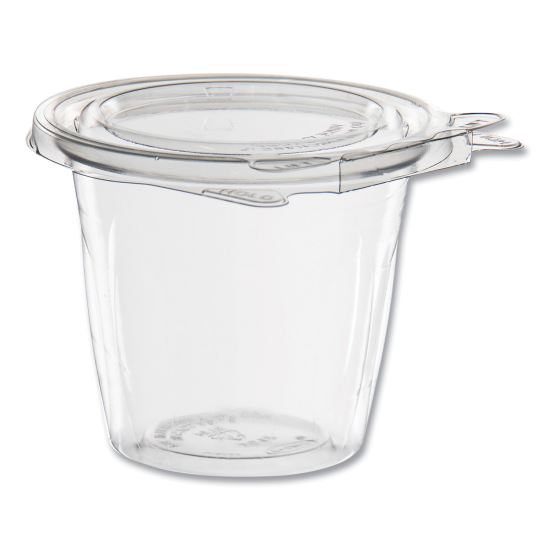 SafeSeal Tamper-Resistant, Tamper Evident Bowls, Flat Lid, 12 oz, 4.36 x 8.84 x 3.51, Clear, Plastic, 256/Carton1