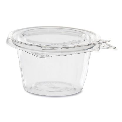 SafeSeal Tamper-Resistant, Tamper Evident Bowls, Flat Lid, 8 oz, 4.6 x 8.84 x 2.49, Clear, Plastic, 272/Carton1