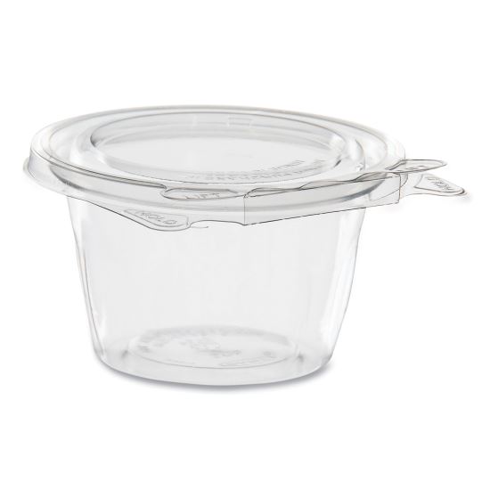 SafeSeal Tamper-Resistant, Tamper Evident Bowls, Flat Lid, 8 oz, 4.6 x 8.84 x 2.49, Clear, Plastic, 272/Carton1