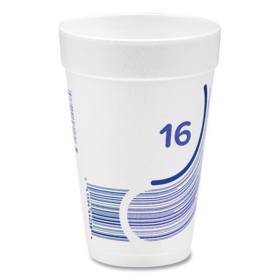 Breeze Hot/Cold Insulated Foam Drinking Cups, 16 oz, Purple/White/Blue, 1,000/Carton1