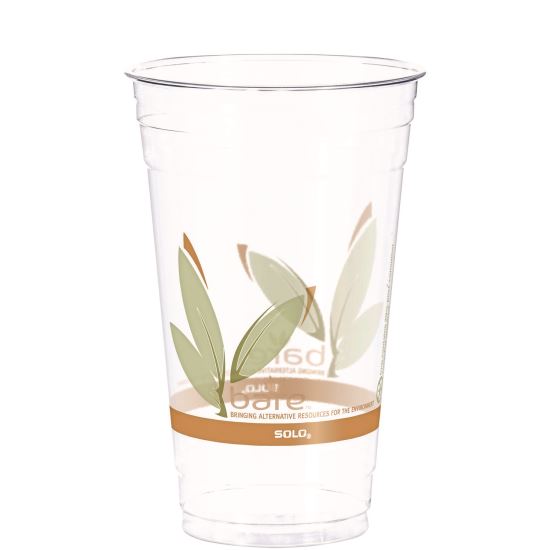 Bare Eco-Forward RPET Cold Cups, 24 oz, Plastic, Clear/Green/Orange, 50/Pack, 12 Packs/Carton1