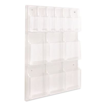 Clear2c 6 Magazine and 6 Pamphlet Display, 29 x 3 x 36, Clear1