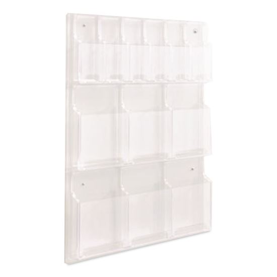 Clear2c 6 Magazine and 6 Pamphlet Display, 29 x 3 x 36, Clear1