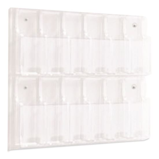Clear2c 12 Pamphlet Display, 28.75 x 3 x 23.5, Clear1