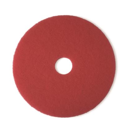 Low-Speed Buffer 5100 Floor Pads, 15" Diameter, Red, 5/Carton1
