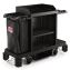 Premium Housekeeping Cart, Plastic, 1 Shelf, 24 x 62.13 x 49.75, Black1