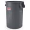 Utility Trash Can, 56.9 gal, Plastic, Gray1
