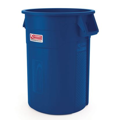 Utility Trash Can, 56.9 gal, Plastic, Blue1