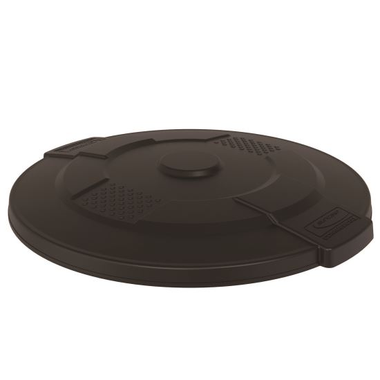 55-Gallon Utility Trash Can Lid, 28.25 x 26.75 x 3, Black1