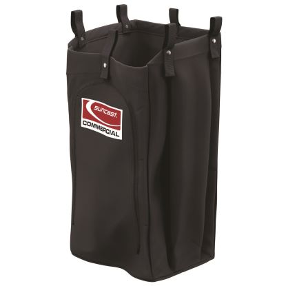Housekeeping Cart Standard Bag, 23 Gal, 15.6" x 12.37" x 30", Black1