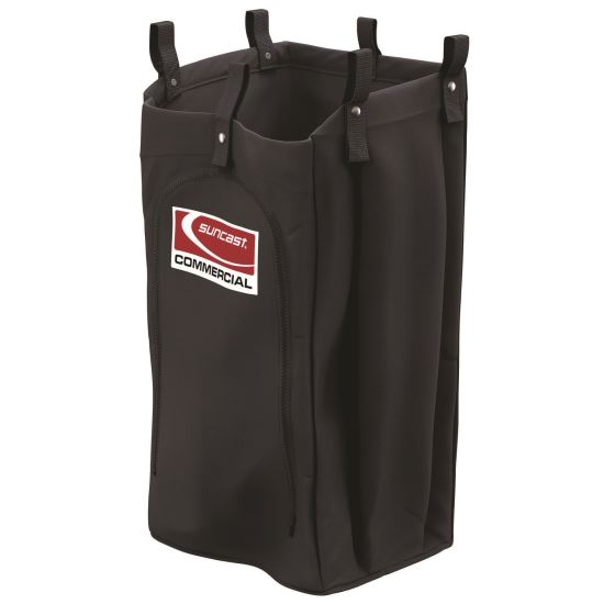 Housekeeping Cart Standard Bag, 23 Gal, 15.6" x 12.37" x 30", Black1