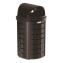 Outdoor Decorative Metal Trash Can with Roto-Molded Lid, 35.38 gal, Plastic, Black1