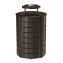 Outdoor Decorative Metal Trash Can with Metal Lid with Ash Bonnet, 35.38 gal, Metal, Black1