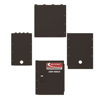 Utility Cart Shield, 19" x 37" for PUCSD1937, PUCHD1937, Steel, Black1