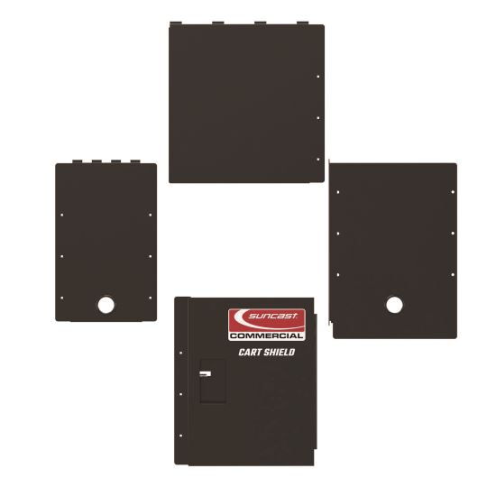 Utility Cart Shield, 19" x 37" for PUCSD1937, PUCHD1937, Steel, Black1