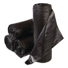 Low-Density Commercial Can Liners, 30 gal, 0.58 mil, 30" x 36", Black, Interleaved Roll, 25 Bags/Roll, 10 Rolls/Carton1
