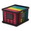 File Storage Durable Plastic Crate, 13.87 x 16.87 x 11.5, Black1